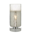 Veioza Deena Touch Table Lamp Polished Chrome Crackle Glass