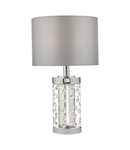 Veioza Yalena Small Table Lamp Polished Chrome & Glass With Shade