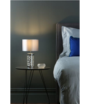 Veioza Yalena Small Table Lamp Polished Chrome & Glass With Shade