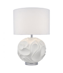 Veioza Zachary Round Table Lamp White With Shade