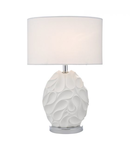 Veioza Zachary Oval Table Lamp White With Shade