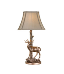 Veioza Gulliver Deer Table Lamp in Aged Brass With Shade