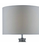 Veioza Pamplona Dual Light Table Lamp Grey Glass With Shade