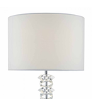 Veioza Mina Table Lamp Polished Chrome & Crystal With Shade