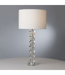 Veioza Mina Table Lamp Polished Chrome & Crystal With Shade