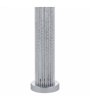 Veioza Lazio Table Lamp Polished Chrome Silver Rods With Linen Shade