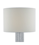 Veioza Lazio Table Lamp Polished Chrome Silver Rods With Linen Shade