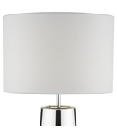 Veioza Smokey Table Lamp Clear & Chrome Ombre Glass With Shade