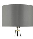 Veioza Pablo Table Lamp Black Chrome Smoked Glass With Shade