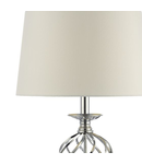 Veioza Iffley Touch Table Lamp Polished Chrome Twist Cage Base With Shade - Large