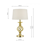 Veioza Iffley Touch Table Lamp Gold Cage Twist Base With Shade - Small