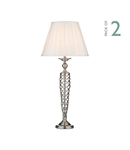 Veioza Siam Table Lamp Satin Chrome With Shade (Multipack)