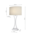 Veioza Oporto Table Lamp Polished Chrome With Cream Shade