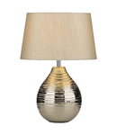 Veioza Gustav Small Table Lamp Silver With Shade