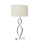 Veioza Luigi 2 Hoop Table Lamp Polished Chrome With Shade