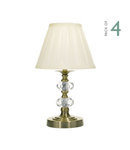 Veioza Hazel Touch Table Lamp Antique Brass Crystal With Shade (Multipack)