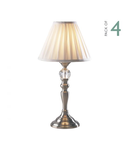 Veioza Beau Touch Table Lamp Satin Chrome With Shade (Multipack)