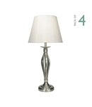 Veioza Bybliss Table Lamp Satin Chrome With Shade (Multipack)