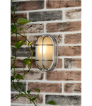 Aplica Salcombe Oval Outdoor Wall Light Stainless Steel Glass IP44