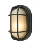 Aplica Salcombe Oval Outdoor Wall Light Matt Black IP44