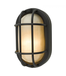 Aplica Salcombe Oval Outdoor Wall Light Matt Black IP44