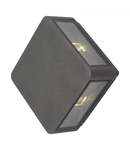 Aplica Weiss Outdoor 4 Light Wall Light Square Matt Grey Glass IP65 LED