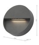 Aplica Ugo Outdoor Wall Light Round Eyelid Anthracite IP65 LED