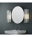 Aplica Keegan Large Bathroom Wall Light Polished Stainless Steel Glass IP44