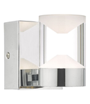 Aplica Susa Bathroom Wall Light Polished Chrome Acrylic IP44 LED