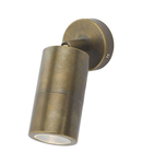 Aplica Ortega Outdoor Single Spotlight Natural Brass IP65