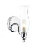 Aplica Vestry Bathroom Wall Light Polished Chrome Glass IP44