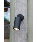 Aplica Ortega Outdoor Single Spotlight Matt Black IP65