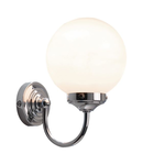 Aplica Barclay Bathroom Wall Light Polished Chrome Opal Glass IP44