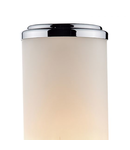 Aplica Century Bathroom Wall Light Polished Chrome Opal Glass IP44