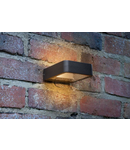 Aplica Malone Square Outdoor Wall Light Matt Grey Glass IP65 LED