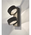 Aplica Bohdan Outdoor 2 Light Wall Light Matt Grey IP65 LED