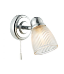 Aplica Cedric Bathroom Single Wall Spotlight Polished Chrome Glass IP44