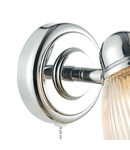 Aplica Cedric Bathroom Single Wall Spotlight Polished Chrome Glass IP44