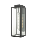 Aplica Naxos Outdoor Wall Light Black Glass IP43