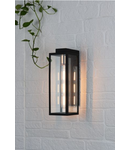 Aplica Naxos Outdoor Wall Light Black Glass IP43