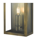Aplica Vapour Coach Lantern Outdoor Wall Light Weathered Brass IP44