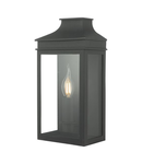 Aplica Vapour Coach Lantern Outdoor Wall Light Matt Black IP44