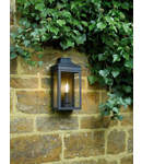 Aplica Vapour Coach Lantern Outdoor Wall Light Matt Black IP44