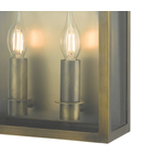 Aplica Vapour 2 Light Coach Lantern Outdoor Wall Light Weathered Brass IP44