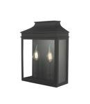 Aplica Vapour 2 Light Coach Lantern Outdoor Wall Light Matt Black IP44