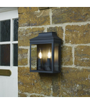 Aplica Vapour 2 Light Coach Lantern Outdoor Wall Light Matt Black IP44