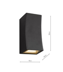 Aplica Exeter Outdoor 2 Light Wall Light Dark Grey IP44 LED