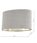 Aplica Melody Wall Light With Oval Grey Shade