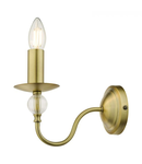 Aplica Lyzette Wall Light Aged Brass Ribbed Glass