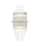 Aplica Lukas 2 Light Wall Light Polished Chrome Glass